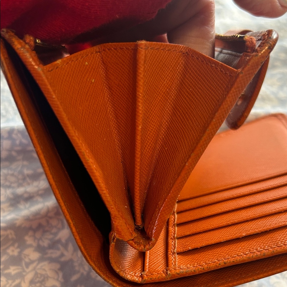 Prada Tangerine Leather Wallet - Picture 13 of 14
